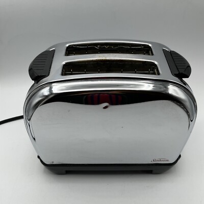 vintage sunbeam toast logic chrome toaster 3806 tested mcm look 364857479278
