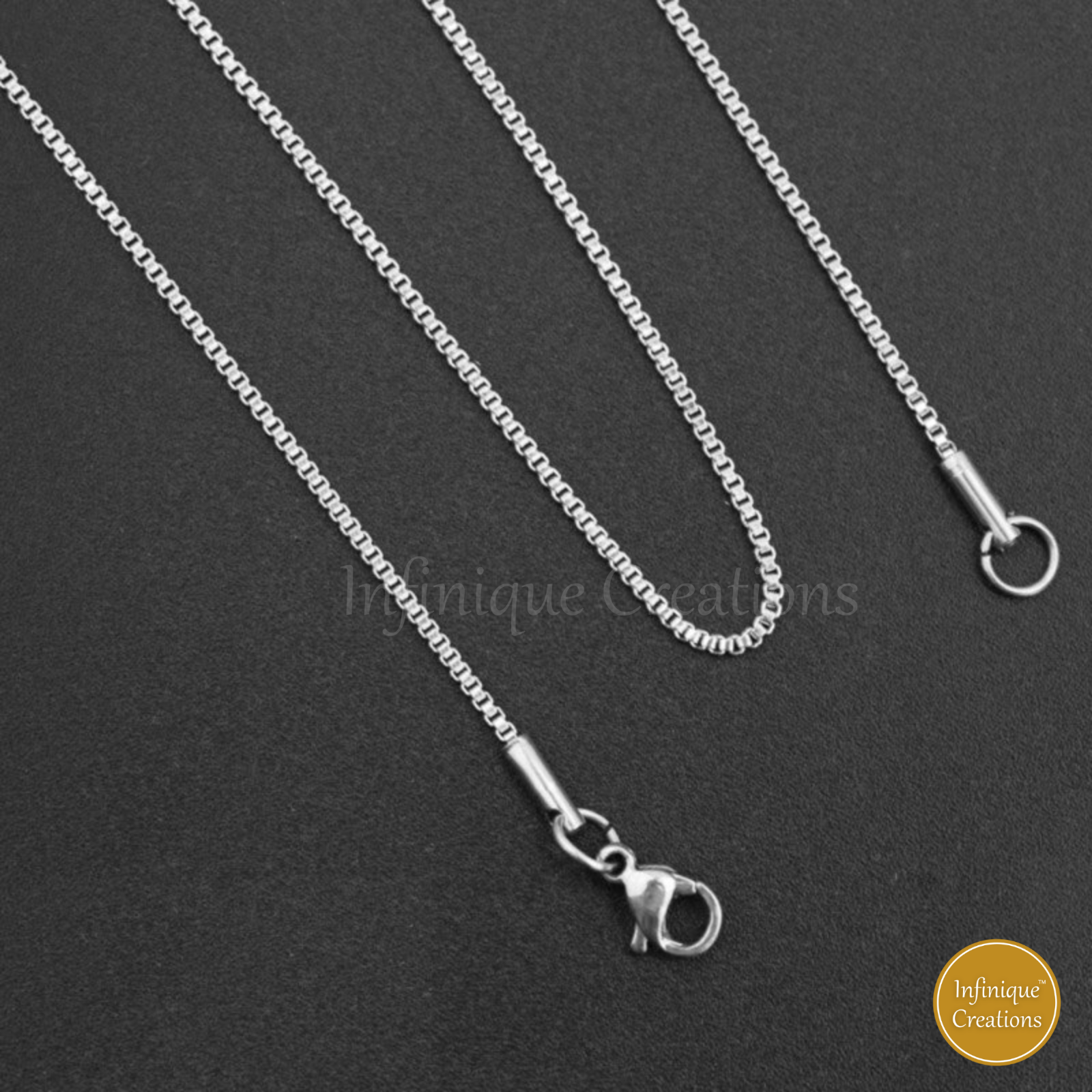 Stainless Steel Silver Box Chain Bracelet and Necklace Men Women 1mm-4mm 7-38"