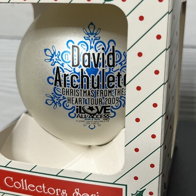 David Archuleta 2009 Tour Christmas From Heart Ornament American Idol RARE NEW