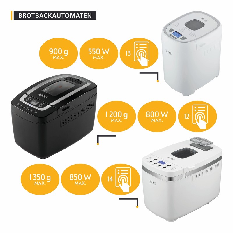 Brotbackautomat Backautomat 12-14 Programme Brotbackmaschine Tzs First Austria