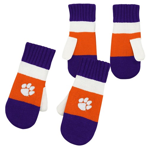 Outerstuff Жаккардовые варежки Clemson Tigers на флисовой подкладке для малышей NCAA, один размер