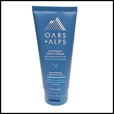 Oars + Alps Soothing Mens Shaving Cream Fresh Ocean Splash 3.4 fl oz New Seal