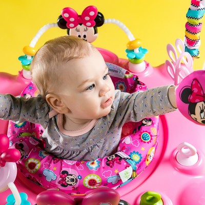 minnie mouse peekaboo activity jumper