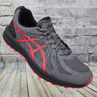 Asics Mens Frequent Trail Running Shoes Sneakers Size 11.5 Gray Red 1011A034