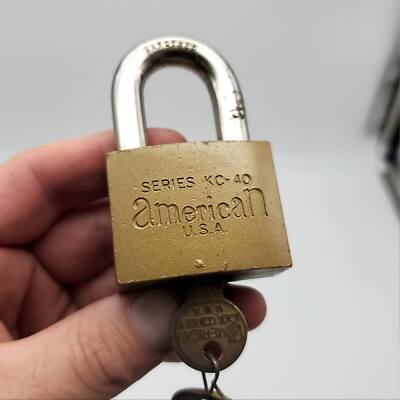 American Lock Padlock KC40 1-1/4''L x 0.4''D Shackle 1-3/4''W Keyed Different