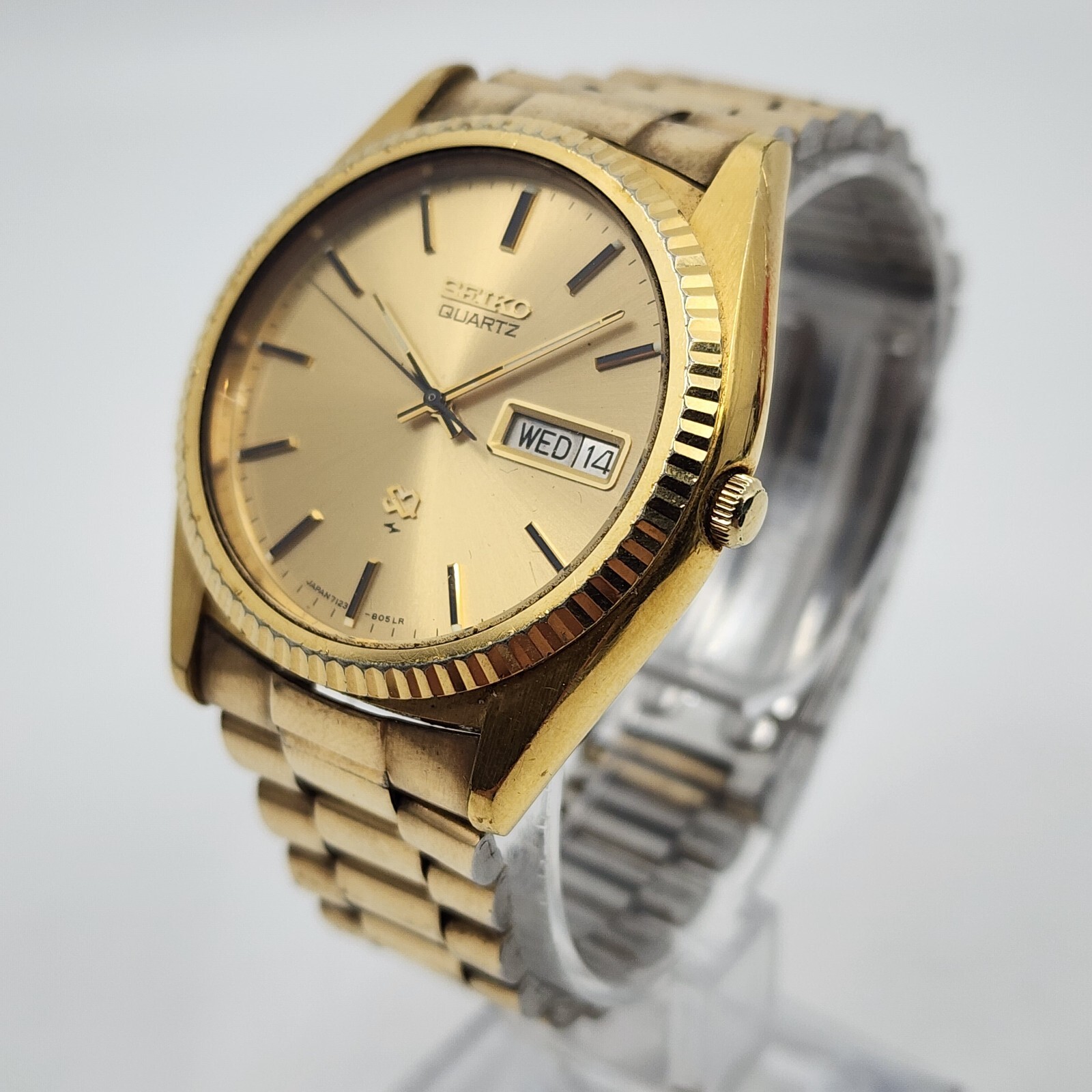 Vintage Seiko SQ Fluted Bezel Vintage Seiko SQ Fluted Bezel