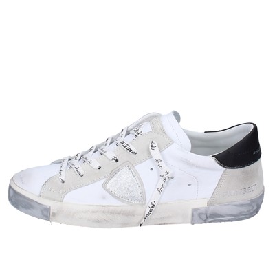 PHILIPPE MODEL HERREN SCHUHE PHILIPPE MODEL 43 EU SNEAKER WEISS LEDER WILDLEDER EX564-43
