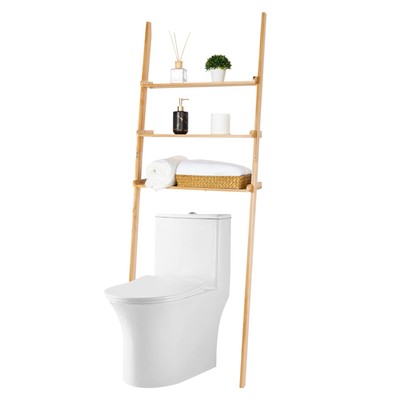 Bathroom Organizer 3tier Over The Toilet Storage Space Saver Ladder Shelf Leanin