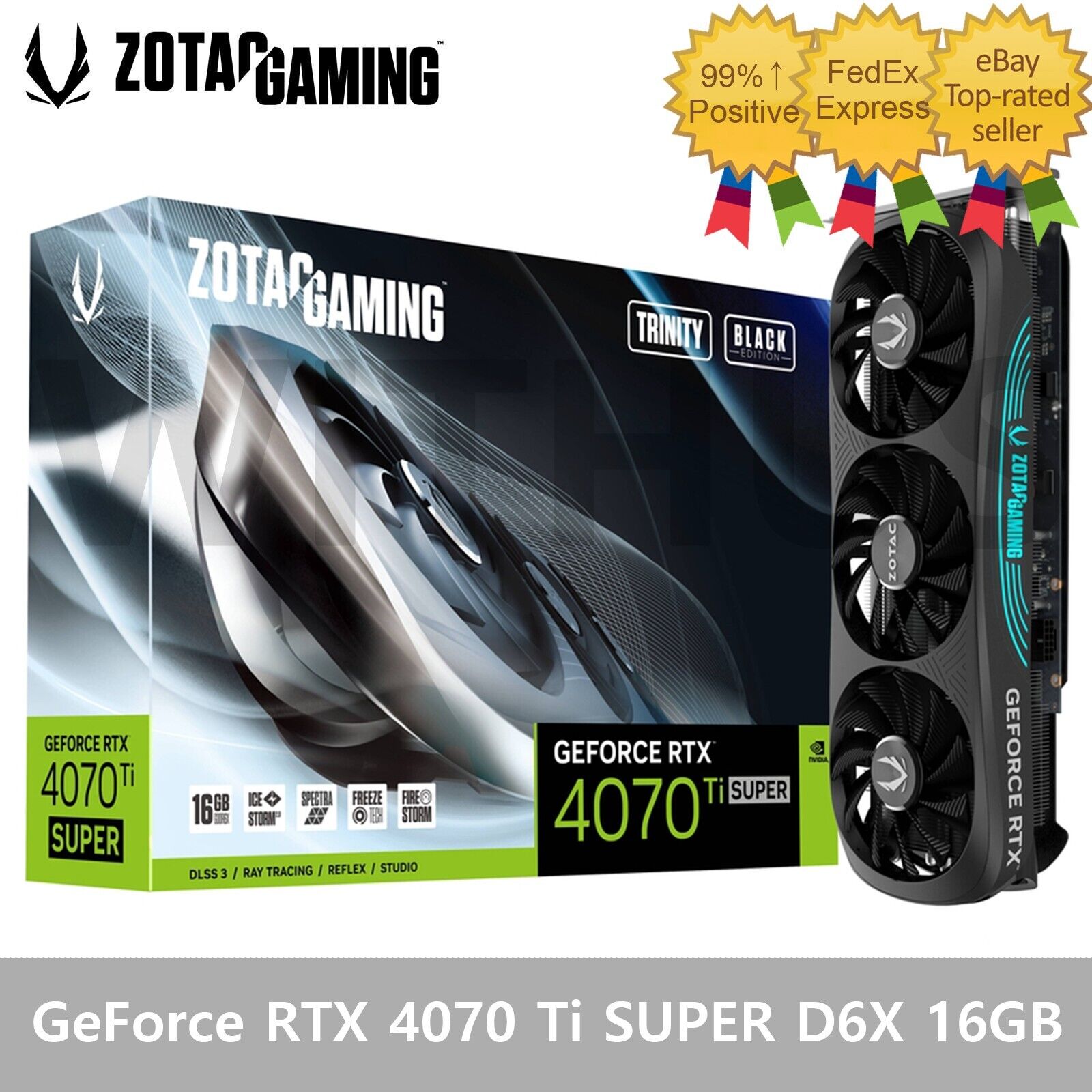 ZOTAC GAMING NVIDIA GeForce RTX 4070 Ti SUPER Trinity Black ZOTAC GAMING NVIDIA GeForce RTX 4070 Ti SUPER Trinity Black