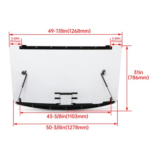 New Clear Flip Windshield For 2014-UP Polaris Ranger XP 900 Crew 2013-UP XP 900