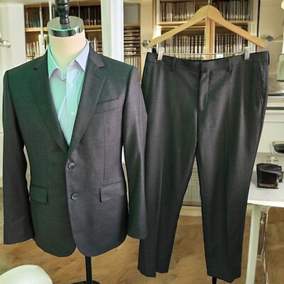 Loro Piana Suit By Hackett 40r 34x29 Working Cuff Dual Vent Zelander Tonal
