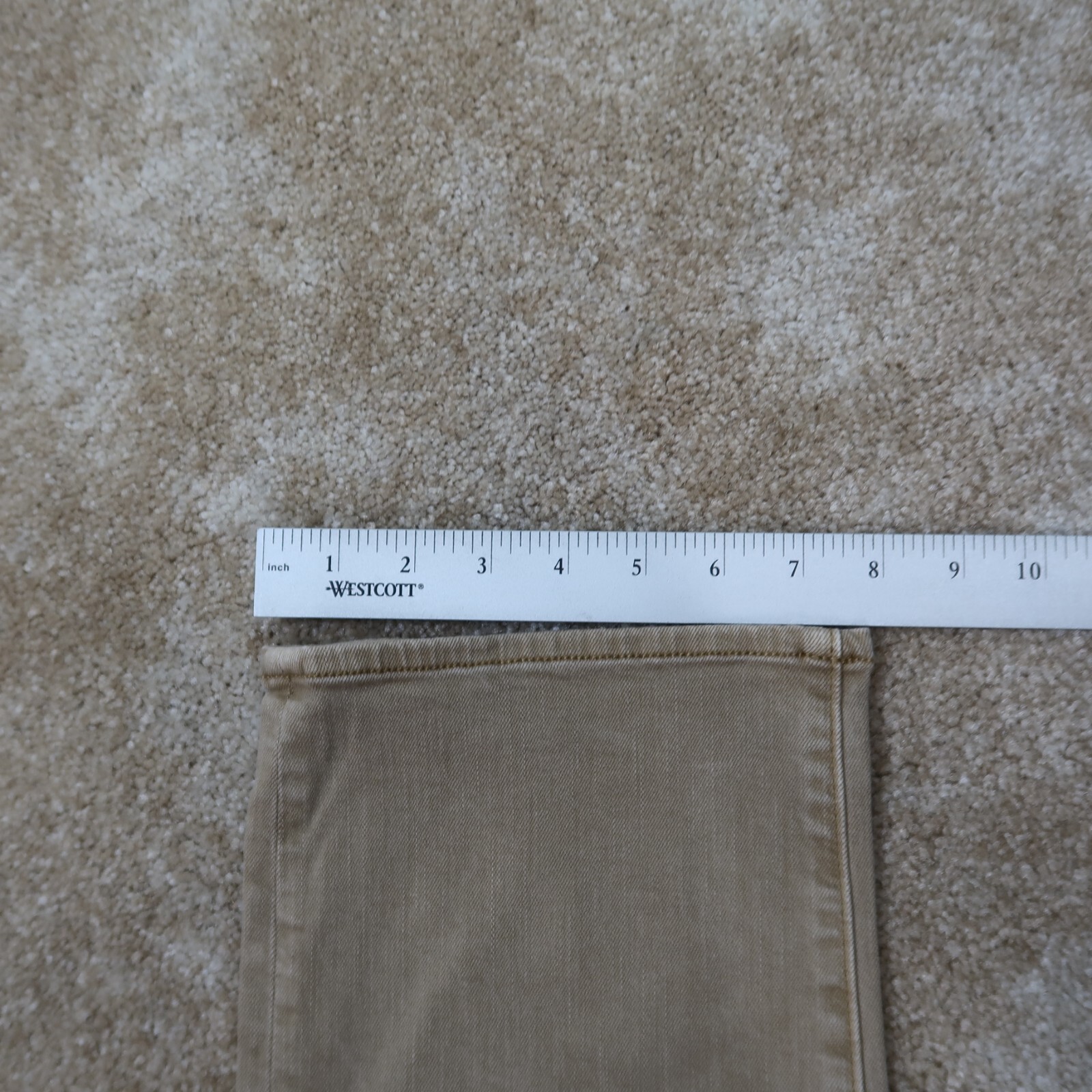 Lands End High Rise Straight Leg Jeans Women's 10p Beige Denim