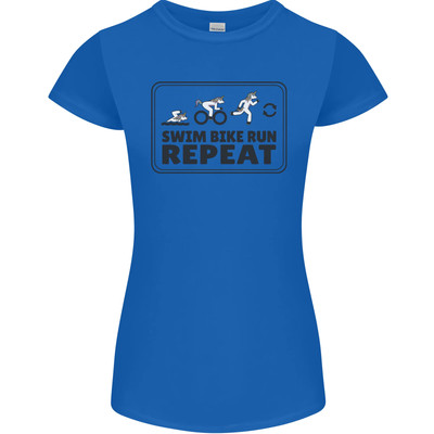Unicorn Triathlon Running Swimming Cycling Womens Petite Cut T-Shirt