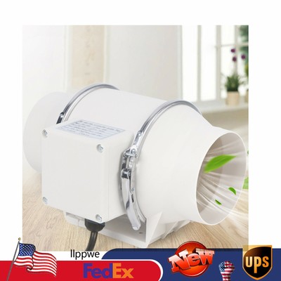 Inline Duct Ventilation Fans Vent Exhaust Blower Air Circulation 4 Inch 220 m3/h