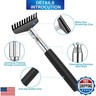 Oversized Back Scratcher Set, 2 Pack Portable Extendable Stainless Steel Telescoping Massage Tool, Gift/Stocking Stuffers for Men Women