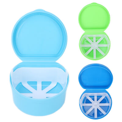 Dental Retainer Box False Teeth Storage Box With Basket Net Container For Tr DSP