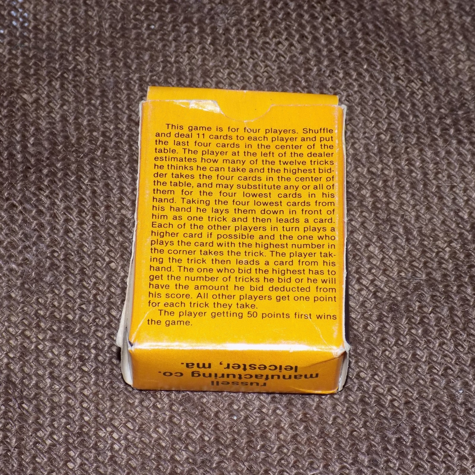 Pinocchio Miniature Playing Cards Walt Disney Game Vtg Russell Vol 2