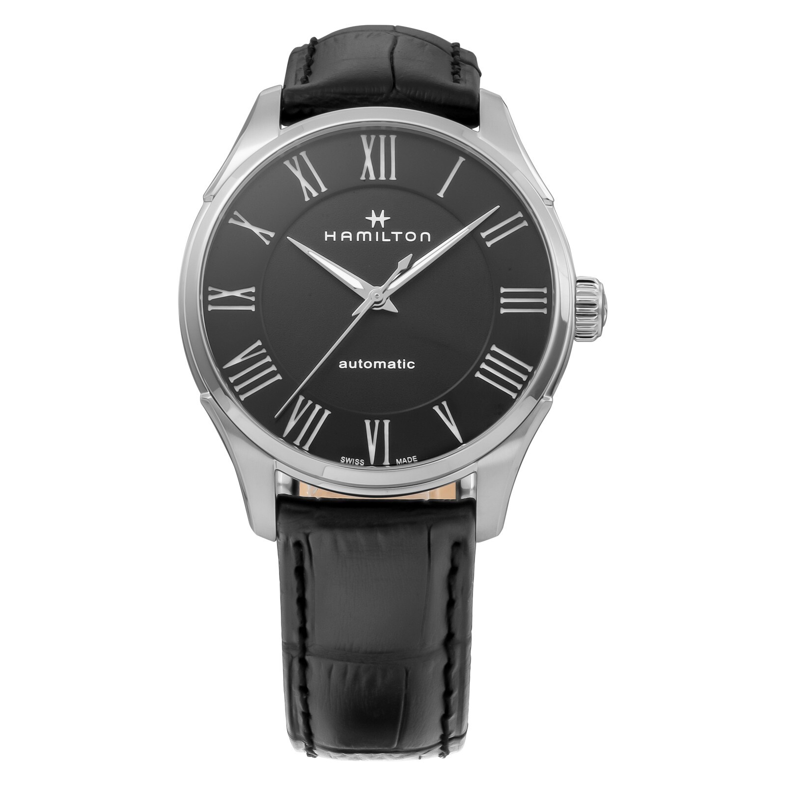 Pre-owned Hamilton Jazz Master H42535730 Automatic Stainless Steel Leather Men's