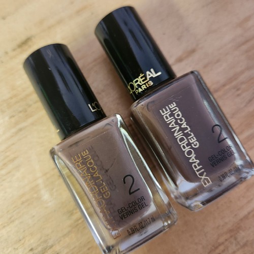 LOT OF 2, Loreal #716 DECADENT INDULGENCE, Extraordinaire Gel-Lacque Nail Polish