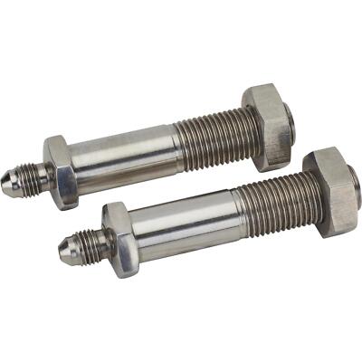 Speedway Motors Stainless Thru-Frame Brake Line Fittings, 1-1/2 - 2 Inch