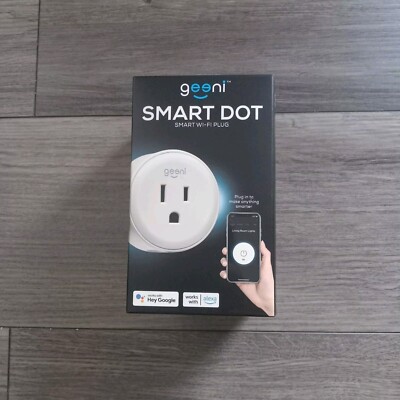 Geeni Smart Dot Wi-Fi Control White Outlet Plug No Hub Required Works with Alexa