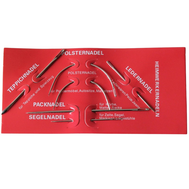 6 Heimwerkernadeln Polsternadeln Sattlernadeln Ledernadeln Teppichnadel Nadeln