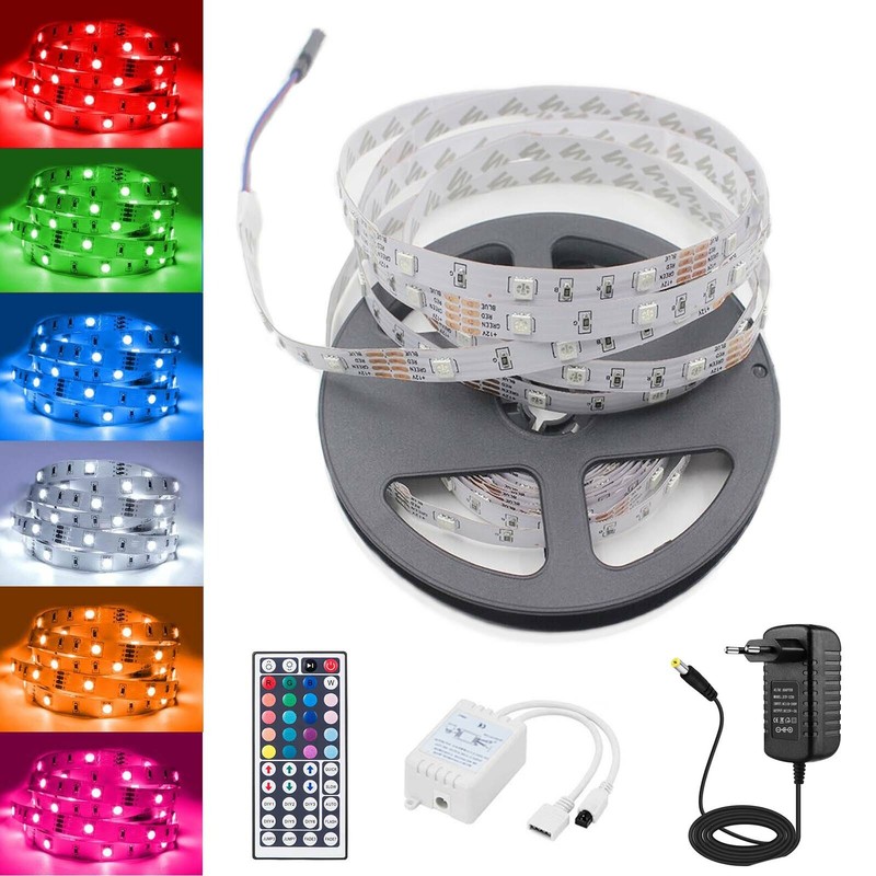3m LED Band Streifen RGB Stripe Licht-Leiste 5050SMD Lichtschlauch Selbstklebend