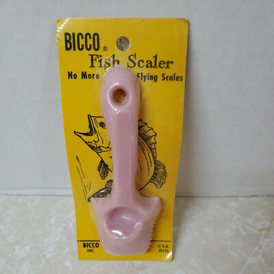 BICCO Fish Scaler USA Sealed in Package No More Flying Scales Fishing Gift Vtg