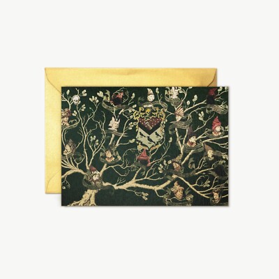MINALINA -  HARRY POTTER & THE PHOENIX - BLACK FAMILY TAPESTRY NOTECARD 6-PACK