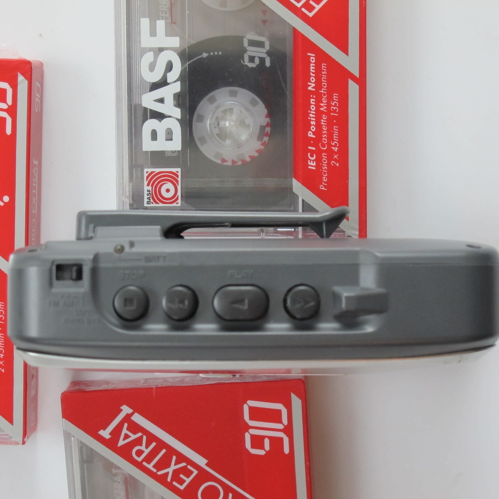 Sony Radio Cassette Player Am/Fm Walkman WM-FX177 Silver 3 BASF Tapes Tested