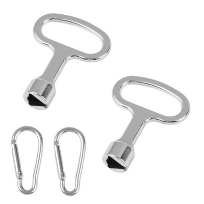 nllkii Set di 2 Chiavi Triangolari Universali in Metallo con Moschettone per C