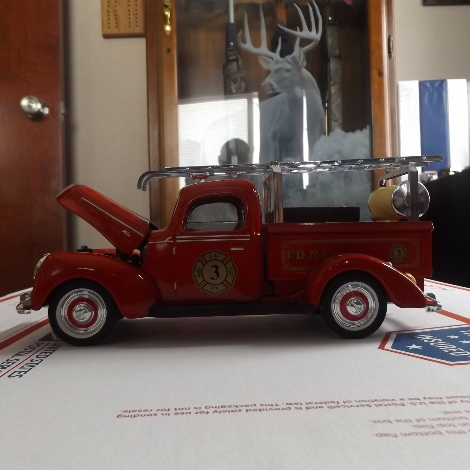 Golden Wheels New York Fire Department Truck Bank in excellent condition
