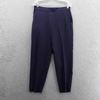 J Crew Elastic Waist Jamie Pants Size 10 Navy Blue Womens Career Ankle Length