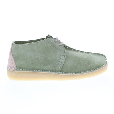 

Clarks Desert Trek 26165805 Мужские зеленые замшевые ботинки Chukkas со шнуровкой, Зеленый, Clarks Desert Trek