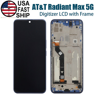 OEM Digitizer LCD Touch Display Screen + Blue Frame For AT&T ATT Radiant Max 5G