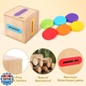Montessori Toys for 1 2 3 Year Old: Fine Motor Skills Toys Wooden Color Sorting Sensory Toy for 1-3 Year Old, Object Permanence Wooden Learning Matching Game Travel for Baby Boys Girls Easter Gifts