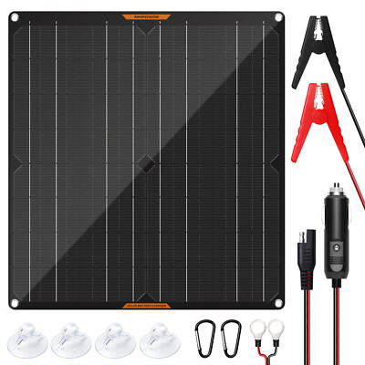 MHPOWOS 10W 20W 30W 50W Mono IP67 Solar Battery Charger 12V Waterproof for Boat