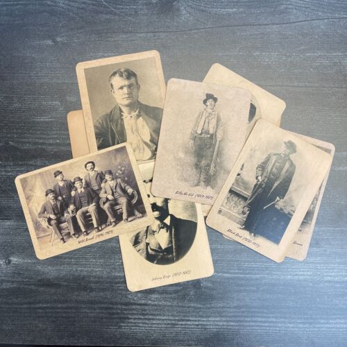 Outlaws Of The Old West Photo Set Billy The Kid Jesse James Bonnie and Clyde