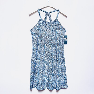 NWT EDDIE BAUER Womens Large Harmony Dry Wick CoolMax 4 Way Stretch Palm Dress