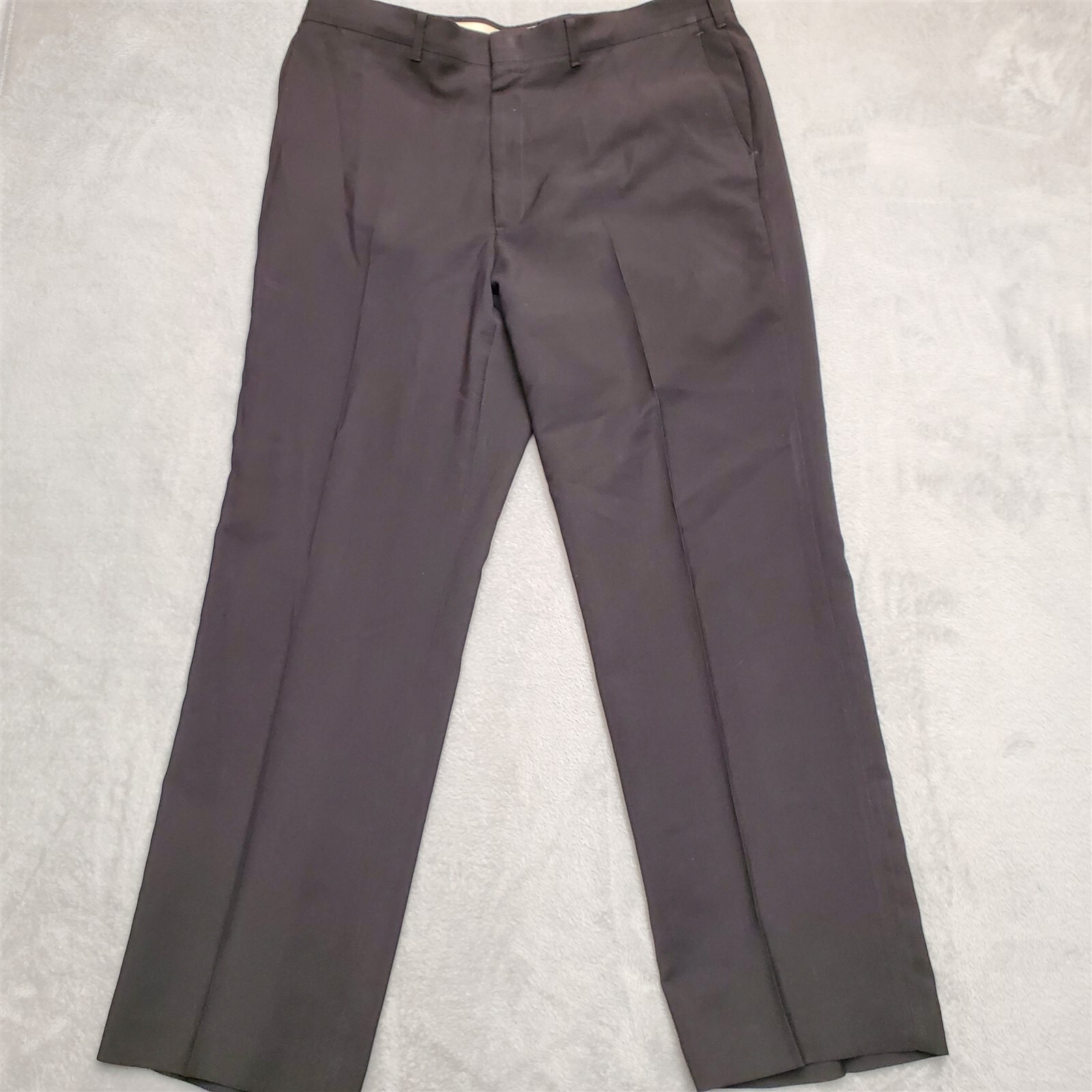 スラックス HUECLOSET Closet Retro Slacks Haggar Pants Mens 366x31 Black Wool Blend Flat Front Magic