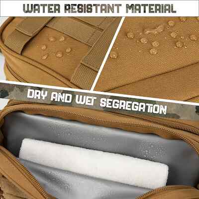 Men's Travel Toiletry Bag Water-Resistant Organizer Kit for Shaving Gym Case US