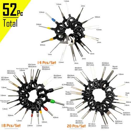 Wire Extractor Pin Car Terminal Removal Connector Tool Kit Repair Circuit Tester