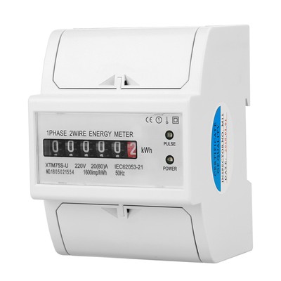 (80) A)1Phase Electric Meter 2 Wire KWh Meter DIN-Rail Electric Meter 4P