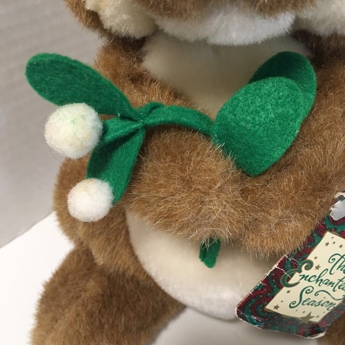 Applause Stuffed Plush Animal The Enchanted Season Mouse-L-Toe Brown Christmas