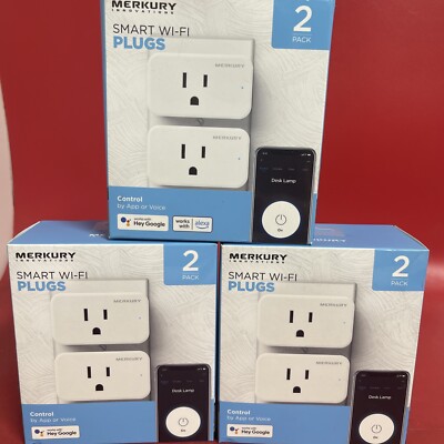 Merkury Innovations Smart Wi-Fi Plug 2pk Brand New Lot 3