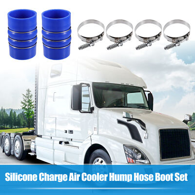 1 Set Charge Cooler Intercooler Hoses w/ Clamps for Semi Trucks Turbocharger