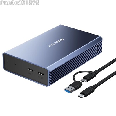 EC-7252 2.5'' Hard Drive Case 2 Bay HDD Enclosure for 12TB & 2.5'' SATA HHD SSD