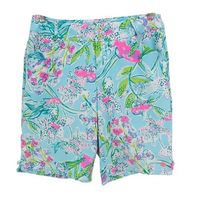 LILLY PULITZER Luxletic Fairway Golf Bermuda Shorts Colorful Stretch Size 14