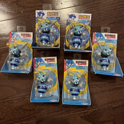 Six (6) Sonic the Hedgehog Buzz Bomber Bee 2.5'' Inch Action Figure Sega Jakks