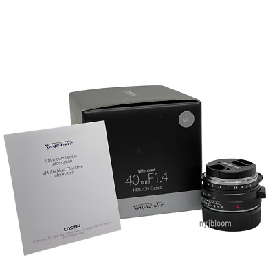 New Voigtlander NOKTON Classic 40mm f1.4 MC(Multi Coated) Lens - VM Mount Cosina